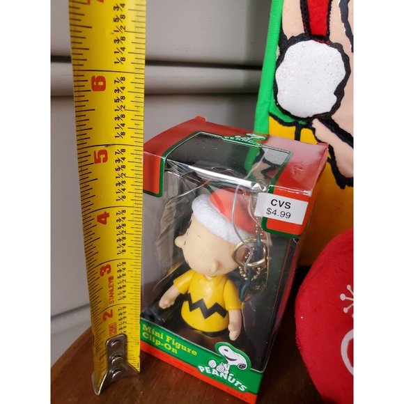 Bundle Peanuts Christmas Motor Car, Bobblehead, Stocking, Clip on Sears CVS 2012 - Picture 14 of 16